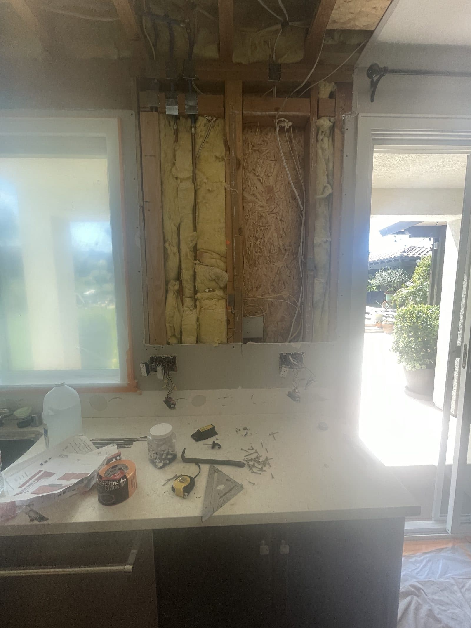 Water and fire damage preconstruction site in the Inland Empire, stripped to studs after mitigation — photo 12