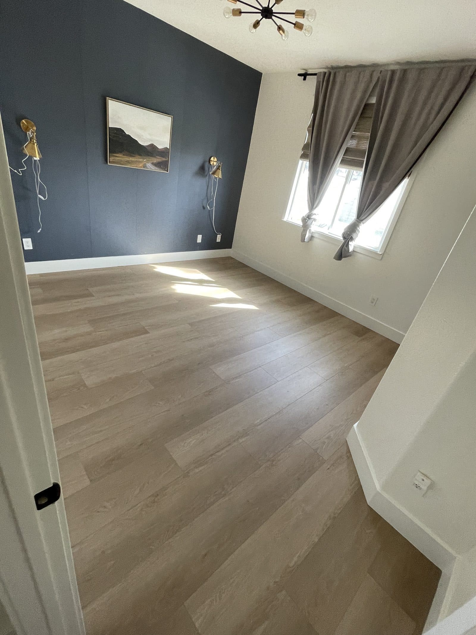 Completed kitchen rebuild in Corona CA with new cabinets, quartz counters and luxury vinyl plank flooring — photo 5