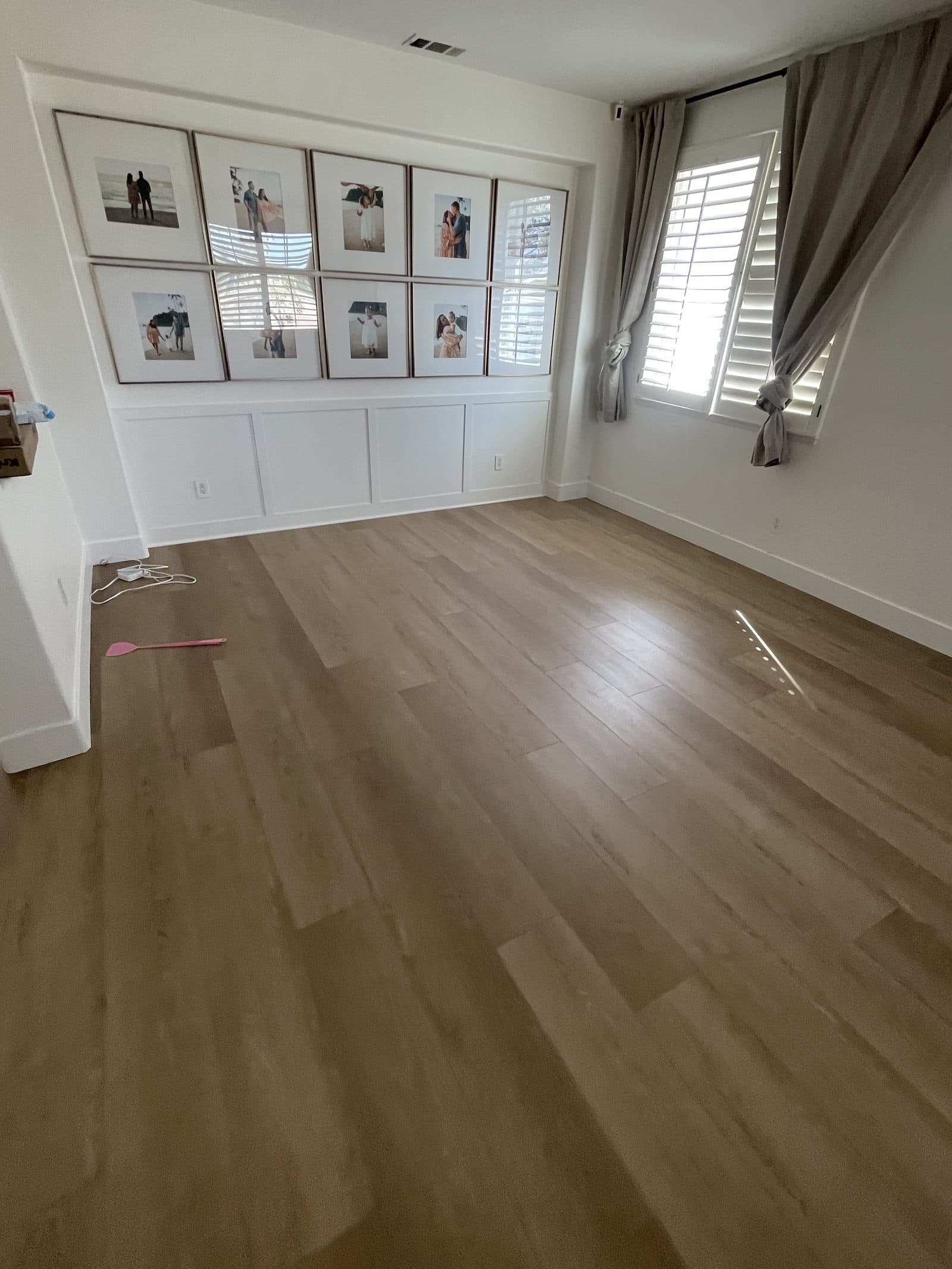 Completed kitchen rebuild in Corona CA with new cabinets, quartz counters and luxury vinyl plank flooring — photo 7
