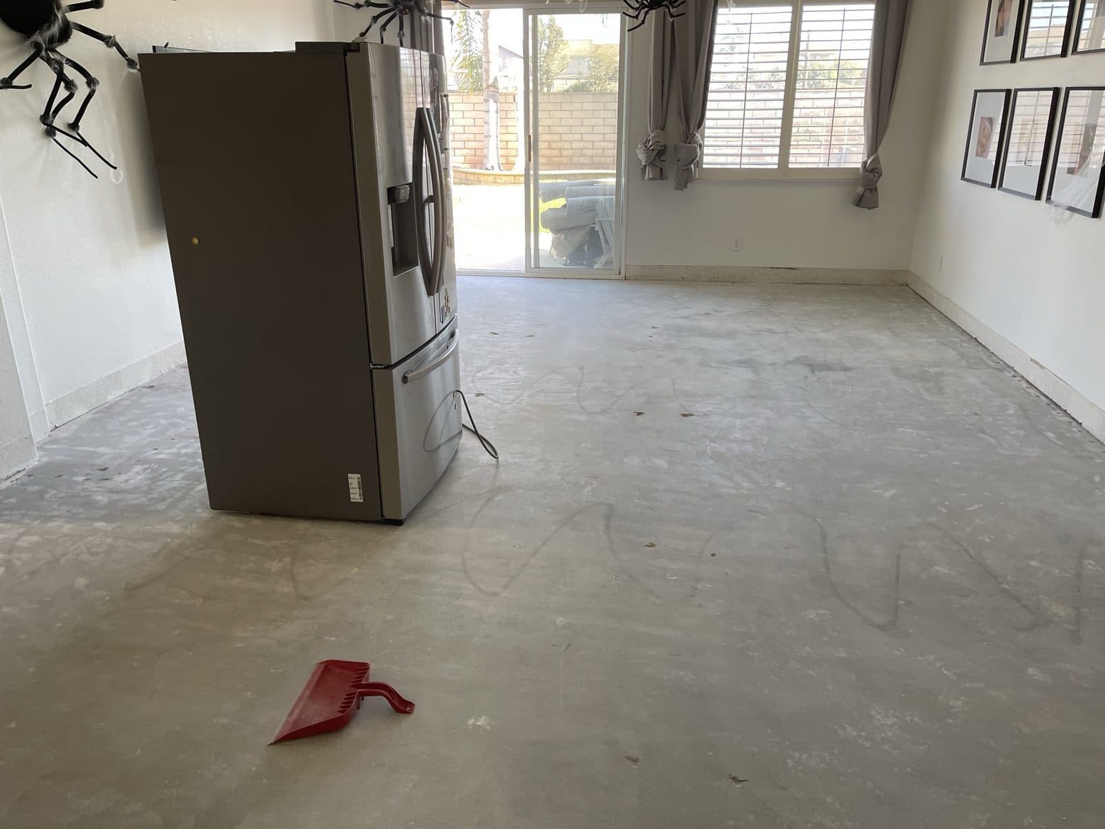 Water damaged kitchen in Corona CA stripped after mitigation, before insurance claim rebuild — photo 3