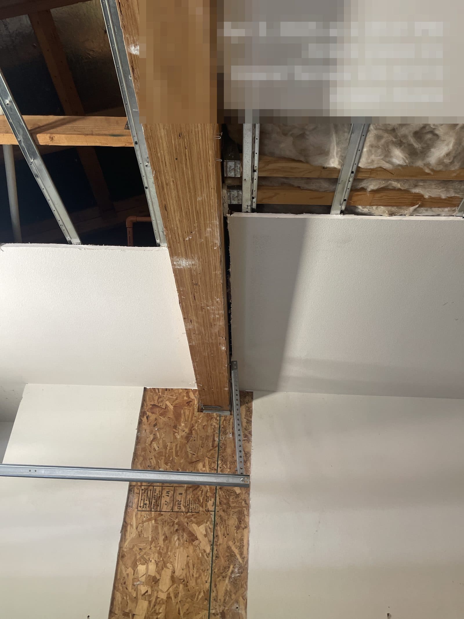 Bathroom wall opened to studs after plumbing failure in Grand Terrace CA, before rebuild — photo 7